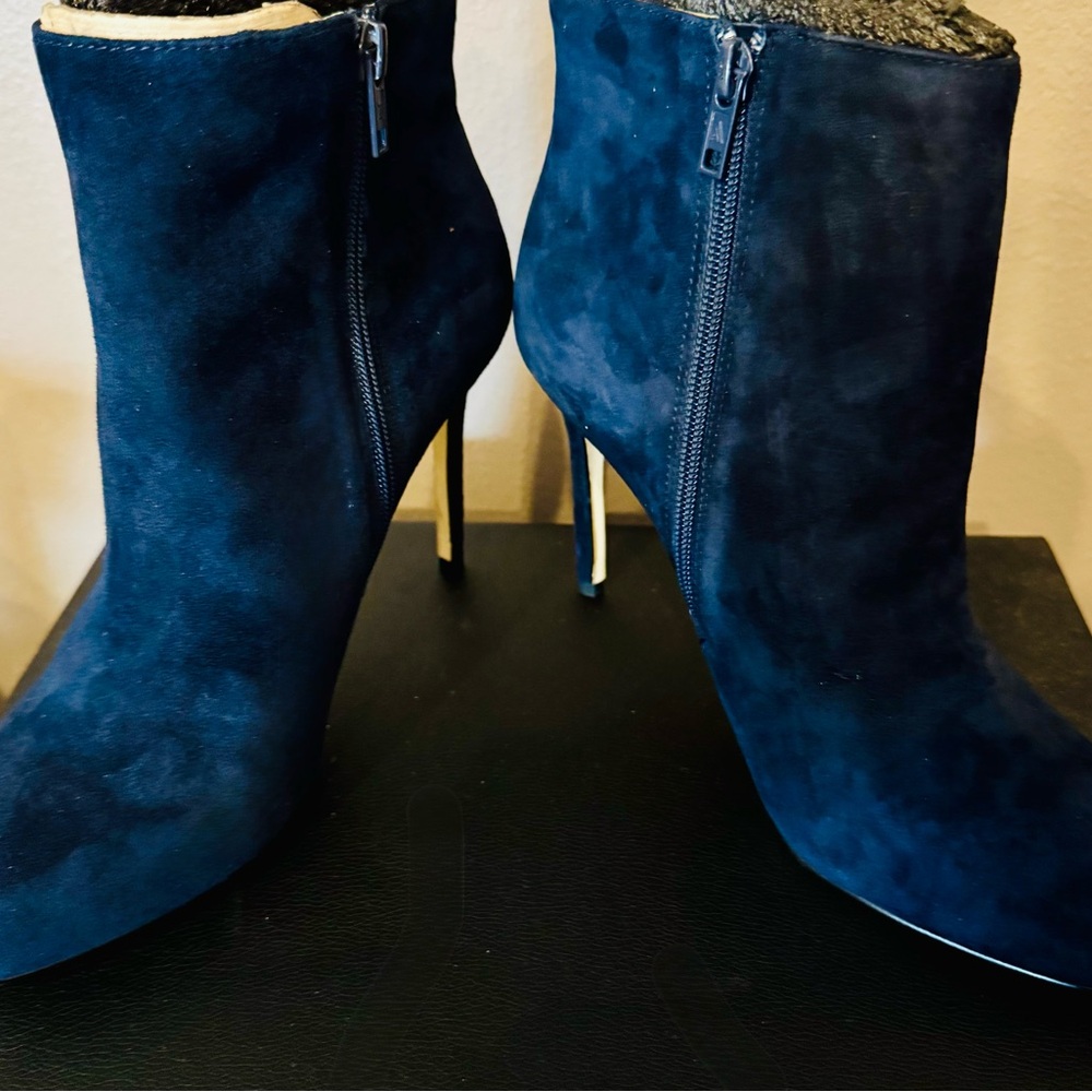 Ava & Aiden Blue Heeled Boots